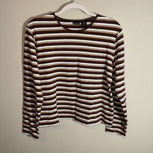 Northcrest Women’s Long Sleeve Top Multicolor Stripes